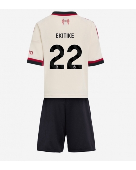 Liverpool Hugo Ekitike #22 Maglia Gara Trasferta Repliche 2025-26 Bambino Maniche Corte